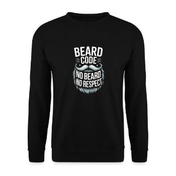 Bart Schnurrbart Bärtige Männer - Unisex Pullover - Schwarz - Vorne - Alina (178cm) & Michal (187cm)