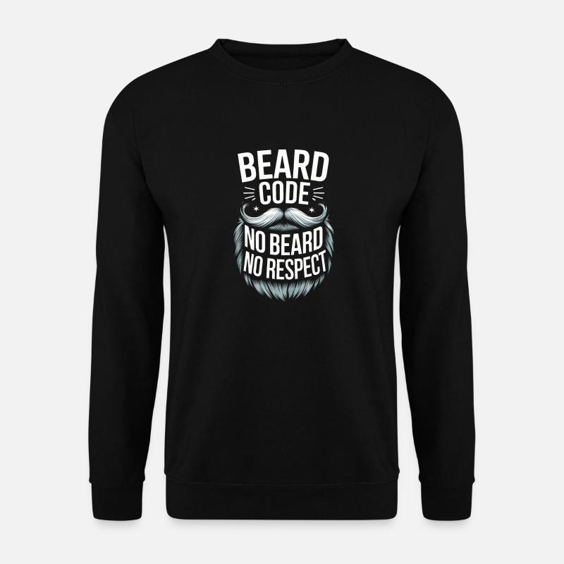 Bart Schnurrbart Bärtige Männer - Unisex Pullover - Schwarz