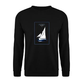 Le Pointu, Art Nautique de Marseille - élégance - Sweat-shirt Unisexe - noir - Devant - Alina (178cm) & Michal (187cm)
