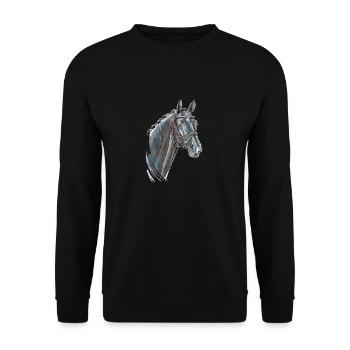 Totila's Portrait - Unisex Sweatshirt - black - Front - Alina (178cm) & Michal (187cm)