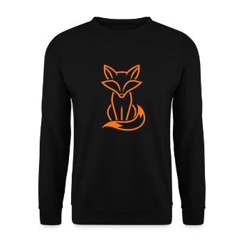Fuchs - Unisex Pullover - Schwarz - Vorne - Alina (178cm) & Michal (187cm)
