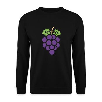 Weintraube - Unisex Pullover - Schwarz - Vorne - Alina (178cm) & Michal (187cm)