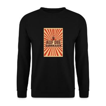 On the Barricades – Revolutionary Resistance - Unisex Sweatshirt - black - Front - Alina (178cm) & Michal (187cm)