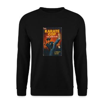 VHS nanar policier - Karaté cop - Sweat-shirt Unisexe - noir - Devant - Alina (178cm) & Michal (187cm)