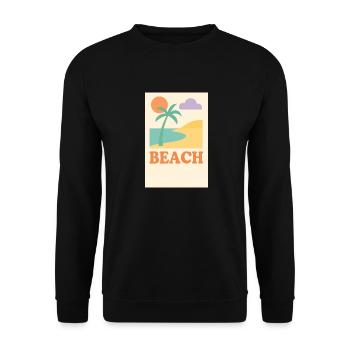 C'est la vibe a la plage - Sweat-shirt Unisexe - noir - Devant - Alina (178cm) & Michal (187cm)