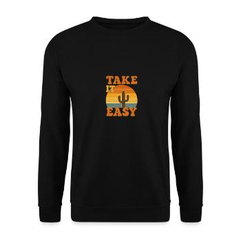 Take it Easy - Unisex Sweatshirt - black - Front - Alina (178cm) & Michal (187cm)
