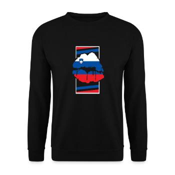 Slowenien - Unisex Pullover - Schwarz - Vorne - Alina (178cm) & Michal (187cm)