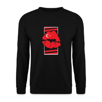 Turkey - Unisex Sweatshirt - black - Front - Alina (178cm) & Michal (187cm)