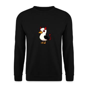 Katrin die Möwe - Unisex Pullover - Schwarz - Vorne - Alina (178cm) & Michal (187cm)