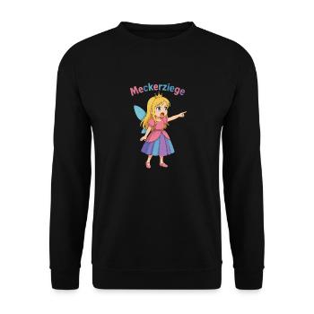 Meckerziege - Unisex Pullover - Schwarz - Vorne - Alina (178cm) & Michal (187cm)