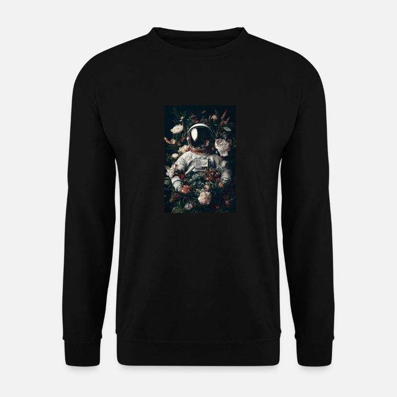 Astronaut in Bloom - Unisex Sweatshirt - black
