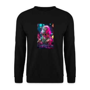 DJ Baby Droppin' Beats - Unisex Pullover - Schwarz - Vorne - Alina (178cm) & Michal (187cm)