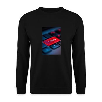 Red Cancel Key Highlight - Unisex Sweatshirt - black - Front - Alina (178cm) & Michal (187cm)