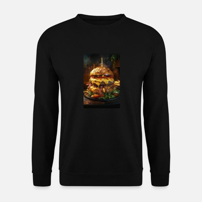 Epic Bacon Cheese Burger Stack - Sweat-shirt Unisexe - noir