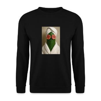 Cucumber Spa Day Gone Wrong - Unisex Sweatshirt - black - Front - Alina (178cm) & Michal (187cm)