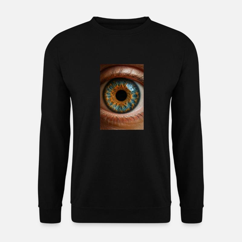 Fiery Blue Iris Close-Up - Unisex Sweatshirt - black