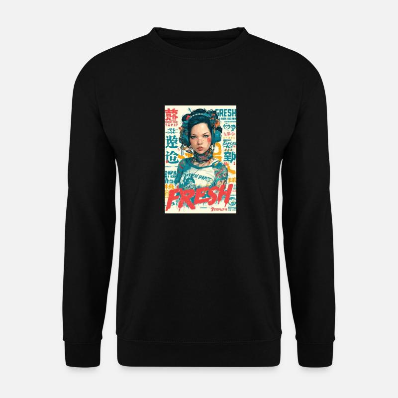Urbane frische Vibes - Unisex Pullover - Schwarz