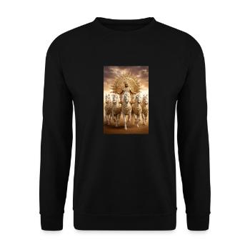 Divine Chariot of the Sun - Unisex Sweatshirt - black - Front - Alina (178cm) & Michal (187cm)