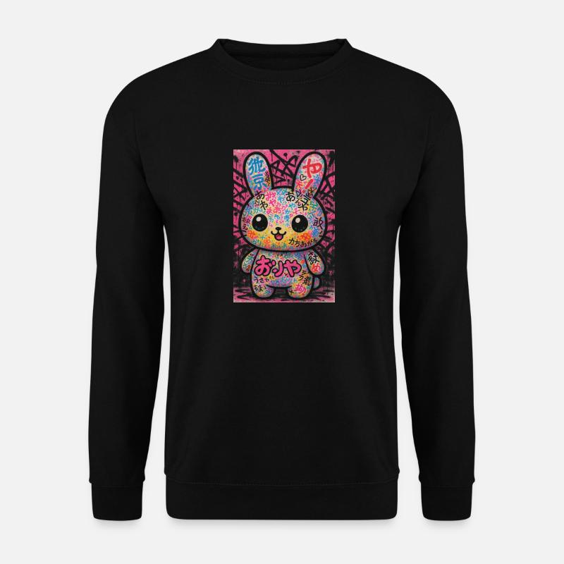 Graffiti Kawaii Bunny Pop - Unisex Sweatshirt - black
