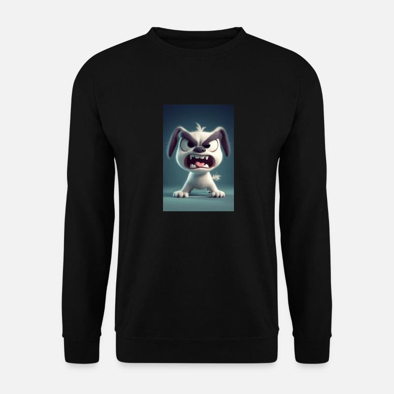 Grumpy Cartoon Dog Rage Mode - Unisex Sweatshirt - black