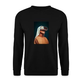 Künftiger Glaube an Virtual Reality - Unisex Pullover - Schwarz - Vorne - Alina (178cm) & Michal (187cm)