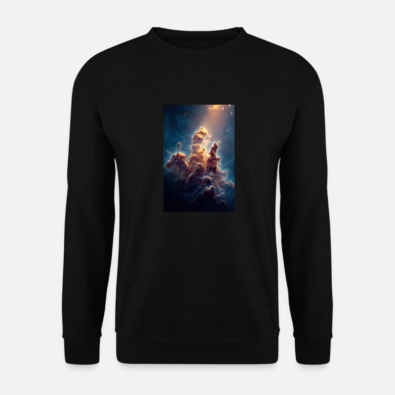 Heavenly Light Over Nebula Peaks - Unisex Sweatshirt - black
