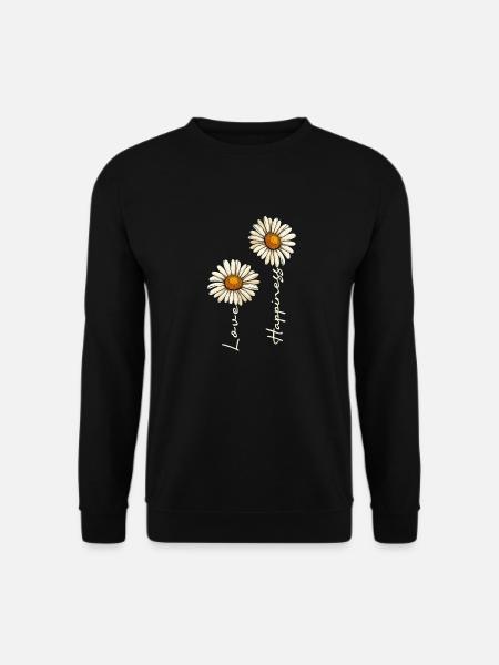 Gänseblümchen Liebe Glück Shirt für Damen - Unisex Pullover - Schwarz