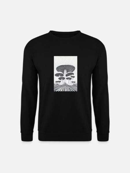 Optical Mushroom Forest - Unisex Sweatshirt - black