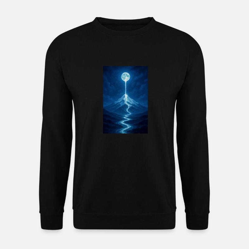 Moonlight River from the Sky - Unisex Sweatshirt - black