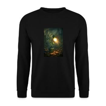 Futuristic plant - Unisex Sweatshirt - black - Front - Alina (178cm) & Michal (187cm)