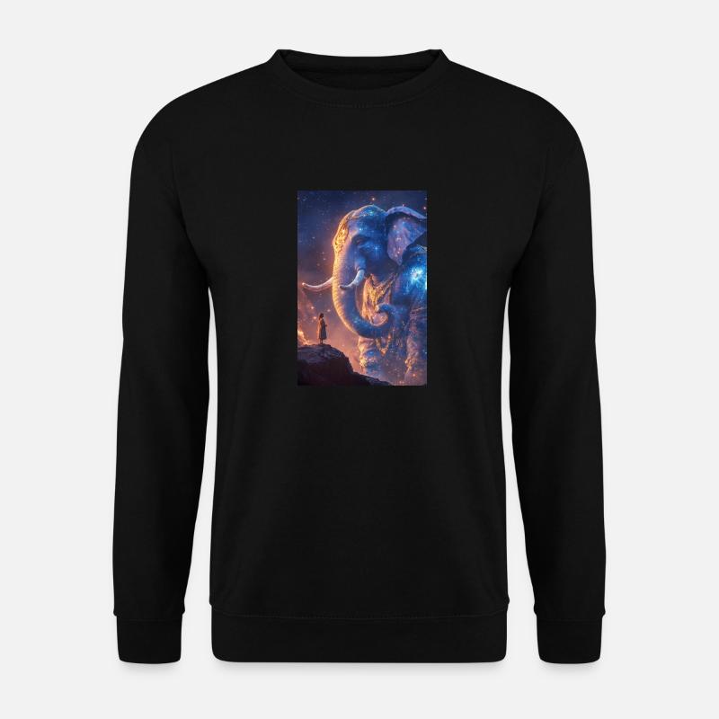 Celestial Elephant Guardian - Unisex Sweatshirt - black