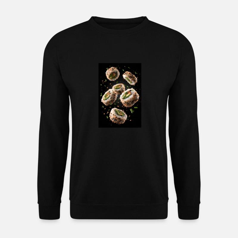 Sesam-Sushi-Rollen-Explosion - Unisex Pullover - Schwarz