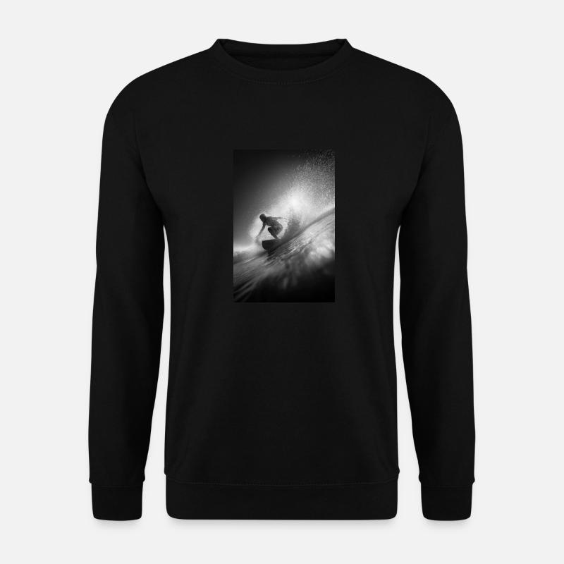 Black & White Surf Explosion - Unisex Sweatshirt - black