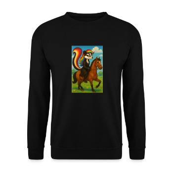 "Rainbow Ride" - Unisex Sweatshirt - black - Front - Alina (178cm) & Michal (187cm)