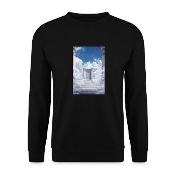 Golden Gates in the Clouds - Unisex Sweatshirt - black - Front - Alina (178cm) & Michal (187cm)