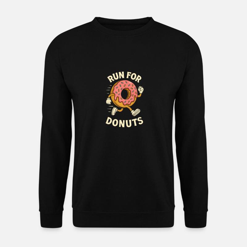 Run for Donuts - Unisex Pullover - Schwarz