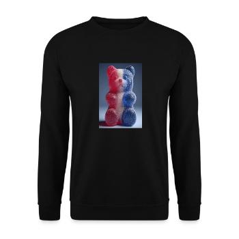 Drapeau français Gummy Bear - Sweat-shirt Unisexe - noir - Devant - Alina (178cm) & Michal (187cm)