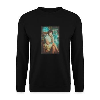 Retro-Sci-Fi-Betreiber - Unisex Pullover - Schwarz - Vorne - Alina (178cm) & Michal (187cm)