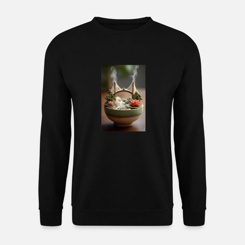 Ramen Bridge Art Schale - Unisex Pullover - Schwarz