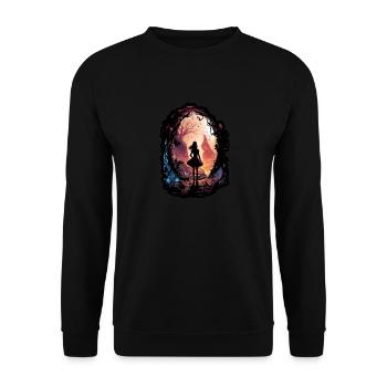 Surreal World Girl avec robe Fairytale World - Sweat-shirt Unisexe - noir - Devant - Alina (178cm) & Michal (187cm)