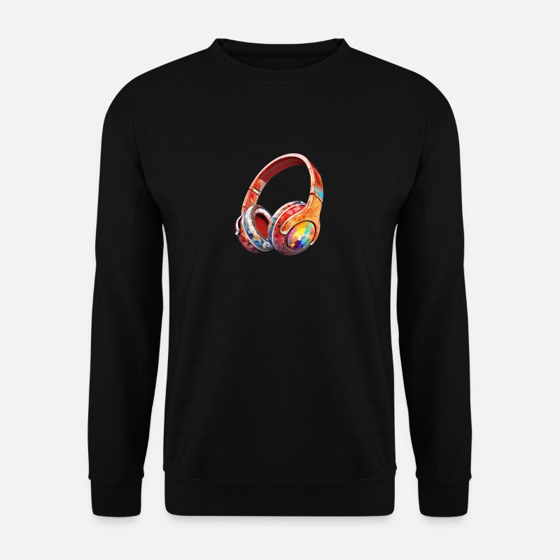 Mosaik Headphones - Unisex Pullover - Schwarz