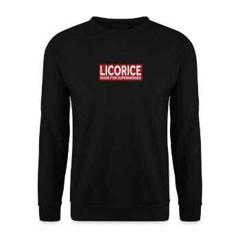 LICORICE - MADE FOR SUPERHEROES - Unisex Sweatshirt - black - Front - Alina (178cm) & Michal (187cm)