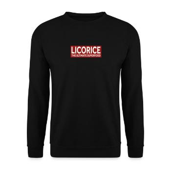 LICORICE - THE ULTIMATE SUPERFOOD - Unisex Sweatshirt - black - Front - Alina (178cm) & Michal (187cm)