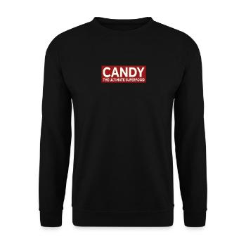CANDY - THE ULTIMATE SUPERFOOD - Unisex Pullover - Schwarz - Vorne - Alina (178cm) & Michal (187cm)