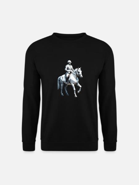 Cavalier Low Poly - Ballet Design - Sweat-shirt Unisexe - noir