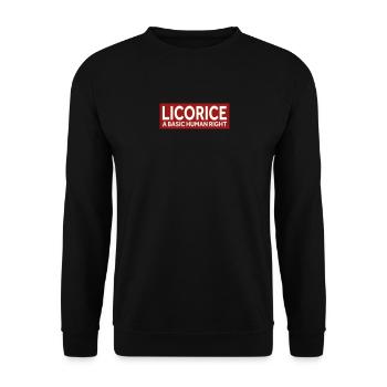 LA RÉGLISSE - UN DROIT HUMAIN FONDAMENTAL - Sweat-shirt Unisexe - noir - Devant - Alina (178cm) & Michal (187cm)