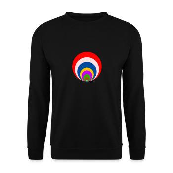 Center drop - Unisex Pullover - Schwarz - Vorne - Alina (178cm) & Michal (187cm)