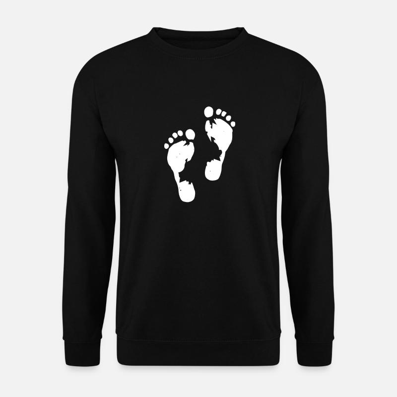 Menschliche Fußabdrücke Schritte Füße Schritte - Unisex Pullover - Schwarz