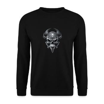 skull black - Unisex Sweatshirt - black - Front - Alina (178cm) & Michal (187cm)