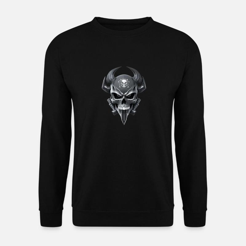 Totenkopf schwarz - Unisex Pullover - Schwarz
